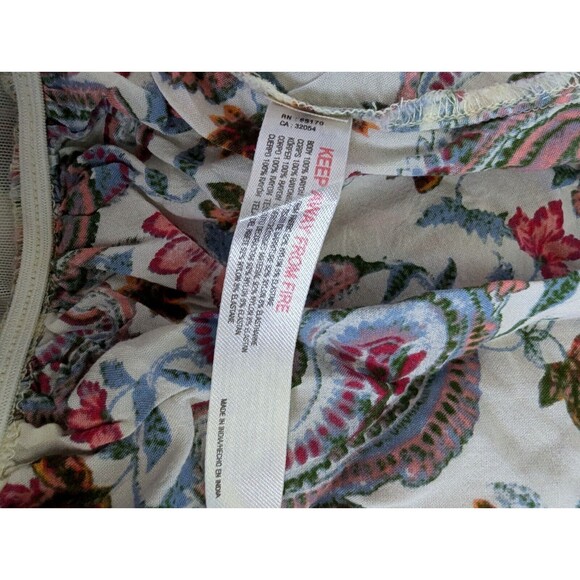 Free People Paisley Print Bodysuit - Cream and Multicolor - Picture 4 of 8